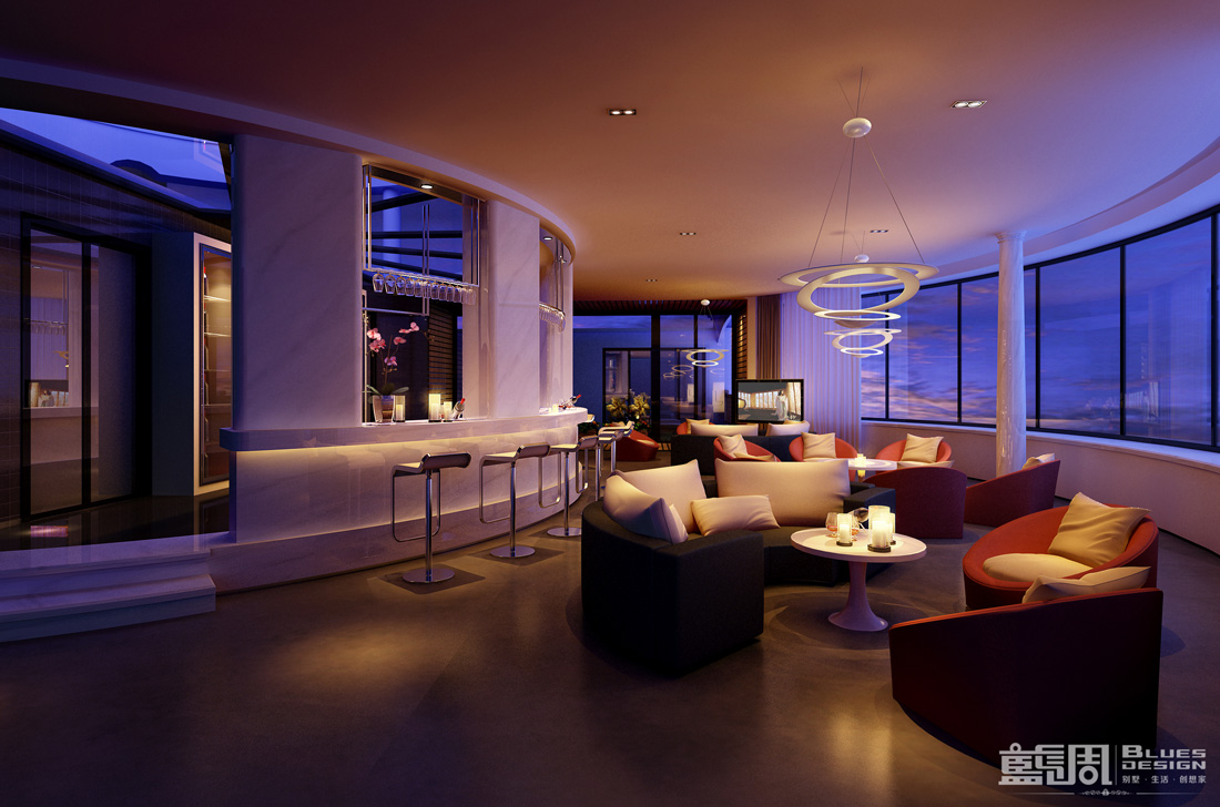 南海玫瑰園空中別墅設(shè)計(jì):酒吧區(qū)