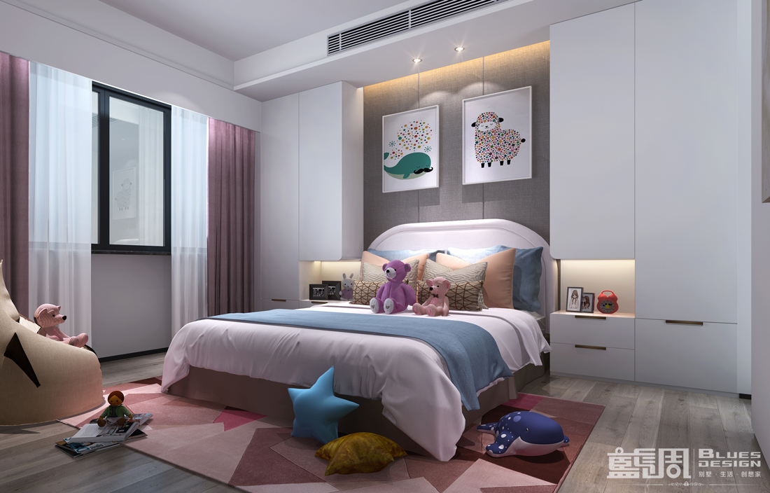 水映山岸公館別墅裝修設(shè)計(jì):女兒房